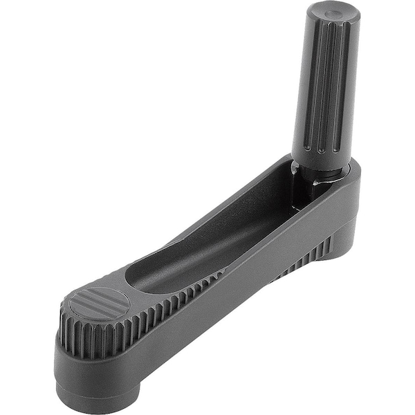 Crank Handle Size:2 Reamed Hole With Slot D2=10, A=100, H=105, 2 Thermoplastic, Fold-Down,